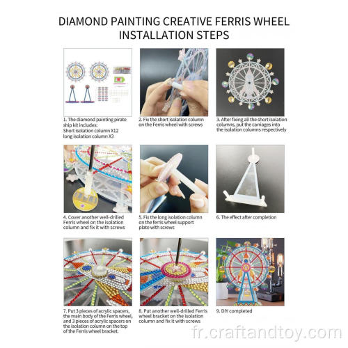 Kit de roue à ciel de peinture en diamant